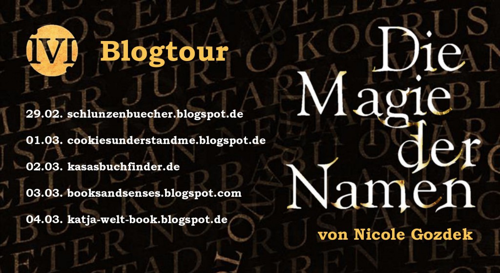 Banner zur Blogtour zu "Die Magie der Namen"