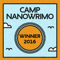 Gewinner-Logo vom Camp NaNoWriMo 2016