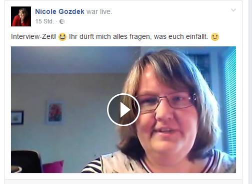 ich während des Live-Videos auf Facebook
